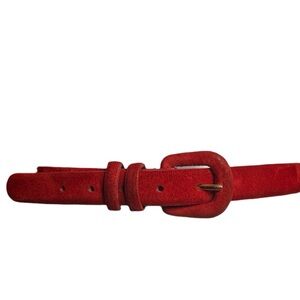 Vintage Amanda Smith Red Suede Belt ~ S
